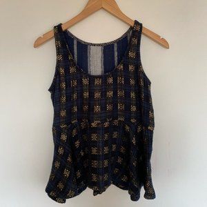 Ace & Jig blue and gold tank top